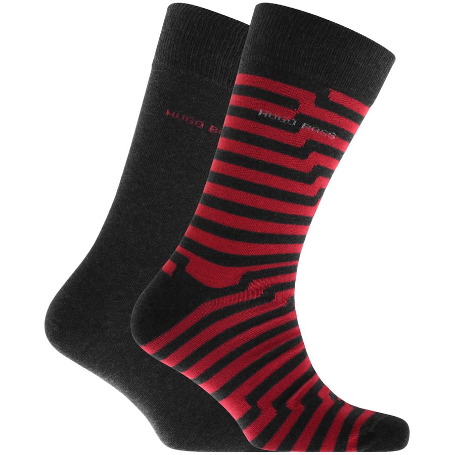 Alternative Image for ProductBOSS Two Pack Socks Grey1